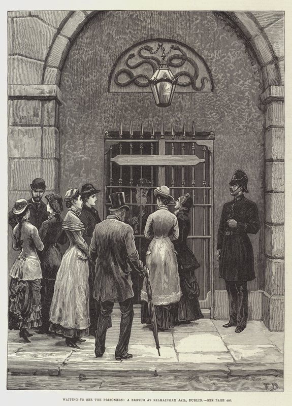 Dublin, Kilmainham Hapishanesinde bir Eskiz olan Mahkumları görmeyi bekliyorum by Frank Dadd