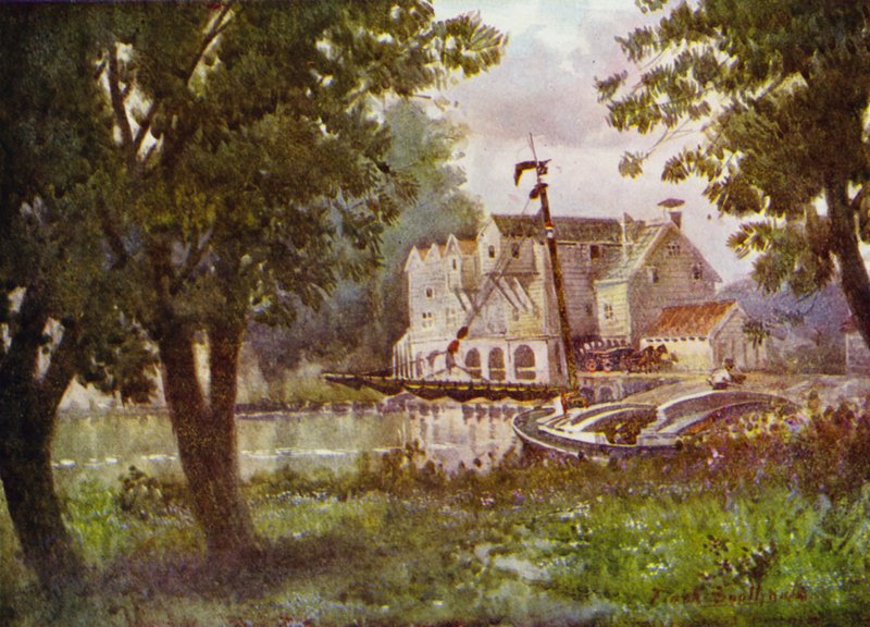 Norfolk Broads: Horstead Mill (renkli taş) by Frank Southgate