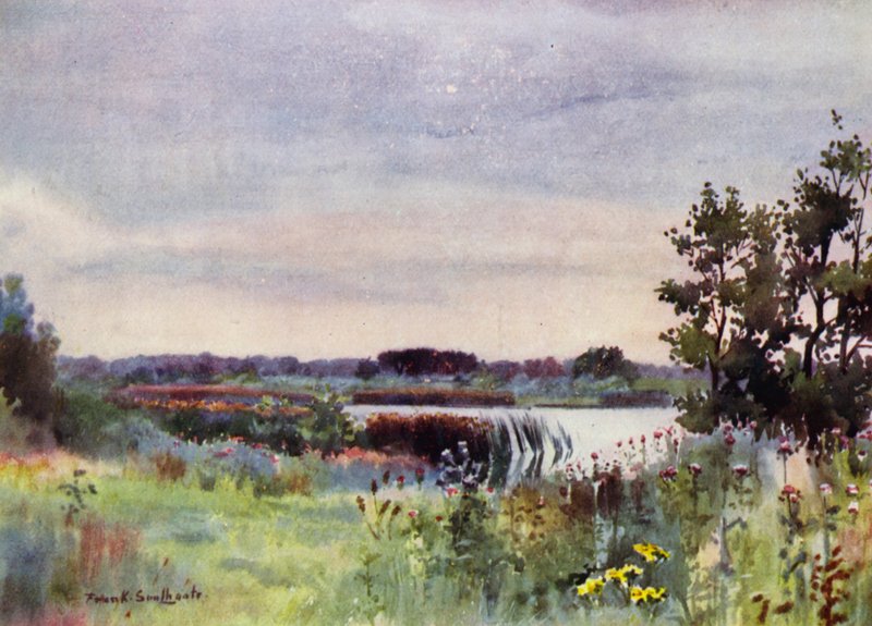 Norfolk Broads: Salhouse Great Broad (renkli taş) by Frank Southgate