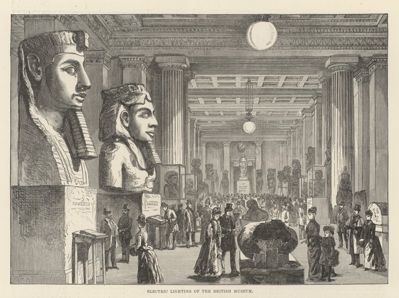 British Museum'un Elektrik Aydınlatması by Frank Watkins