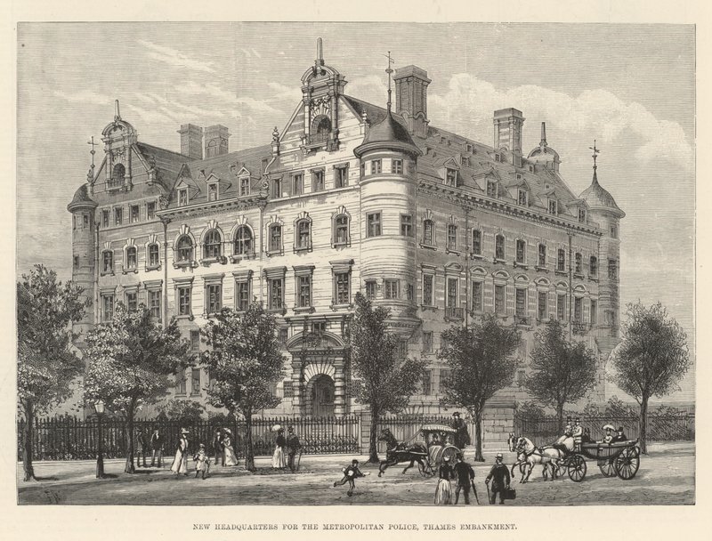 Metropolitan Polisi için Yeni Karargah, Thames Embankment by Frank Watkins