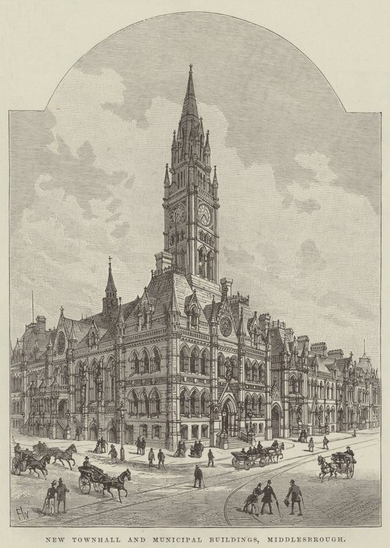 Yeni Belediye Binası ve Belediye Binaları, Middlesbrough by Frank Watkins