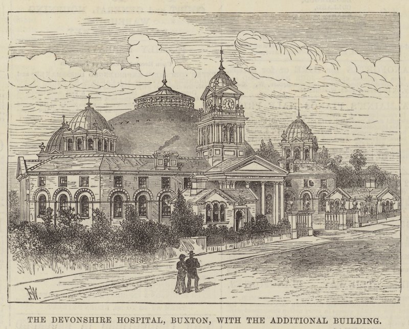 Ek Bina ile Devonshire Hastanesi, Buxton, by Frank Watkins
