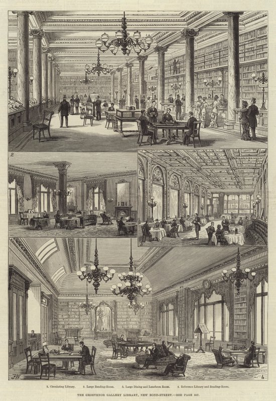 Grosvenor Galeri Kütüphanesi, Yeni Bond-Street by Frank Watkins