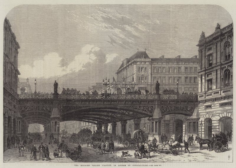 Holborn Valley Viyadüğü, İnşaat Aşamasında by Frank Watkins