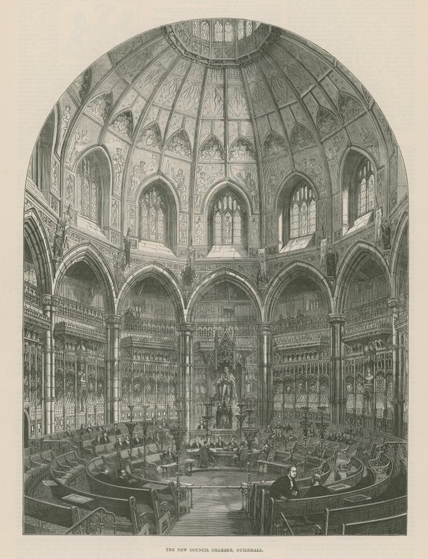 Yeni konsey odası, Guildhall, Londra by Frank Watkins