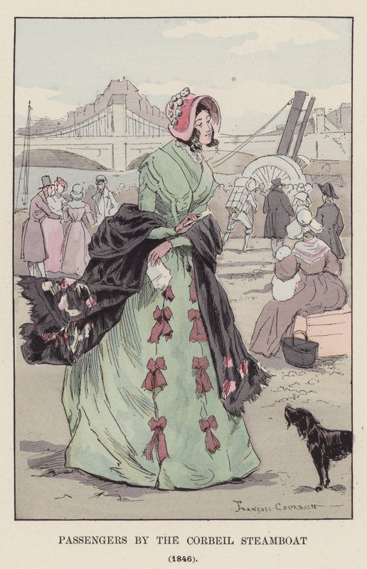 Corbeil Vapur Yolcuları, 1846 by François Courboin