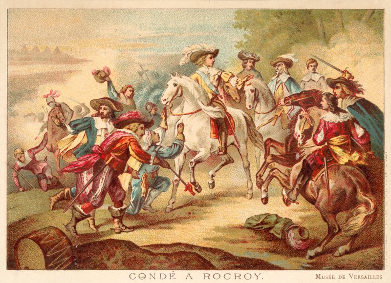 Rocroi Savaşı'ndaki Büyük Conde, 1643 (chromolitho) by François Joseph Heim