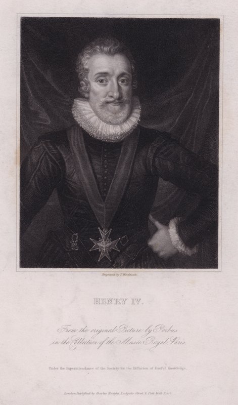 Henry IV, Fransa Kralı (gravür) by Frans II (after) Pourbus