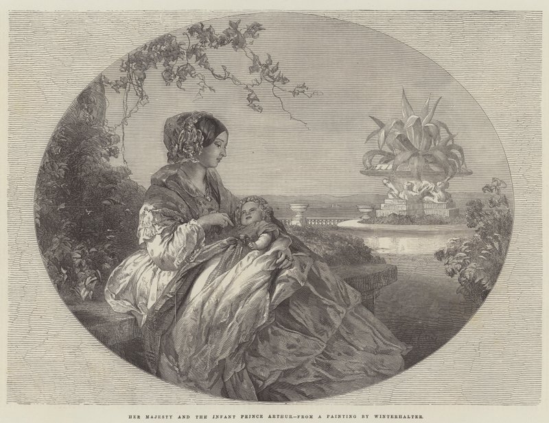 Majesteleri ve Bebek Prens Arthur by Franz Xaver Winterhalter