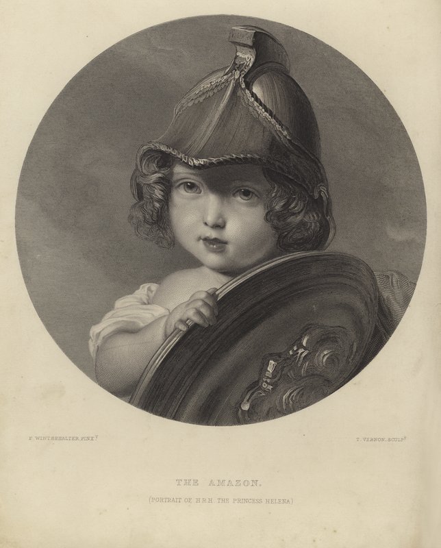 Prenses Helena Amazon olarak by Franz Xaver Winterhalter