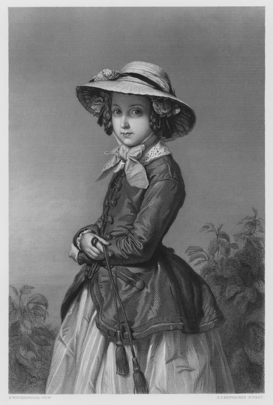 Kraliyet Koleksiyonu'ndaki resimden Belçika Prensesi by Franz Xaver after Winterhalter