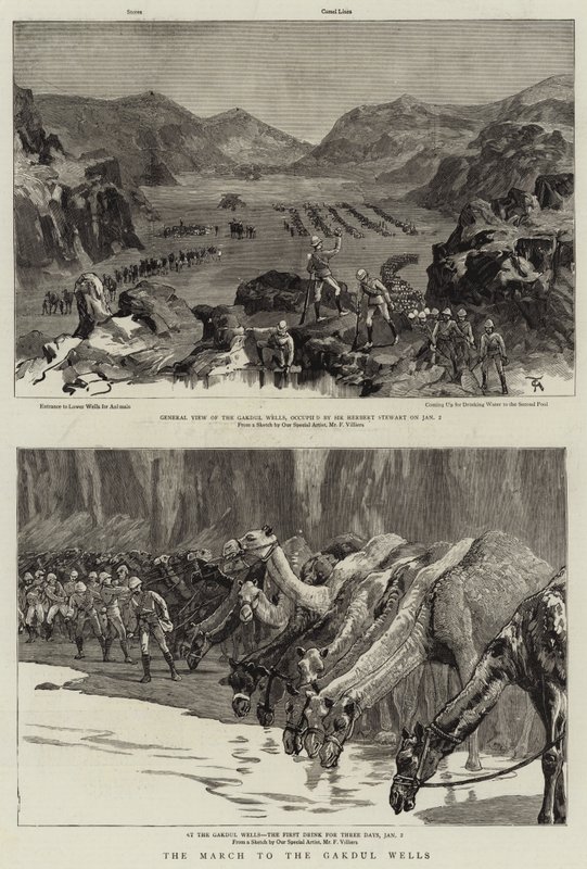 Gakdul Wells'e Yürüyüş by Frederic Villiers
