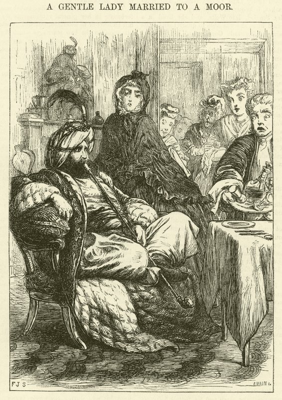 Bir Moor ile Evli Nazik Bir Hanımefendi (gravür) by Frederic James Shields