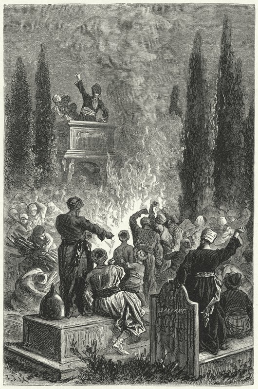 İsmaililerin Buluşması (gravür) by Frederic Theodore (after) Lix