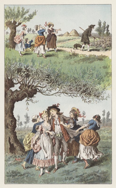 Üç kızdık (renkli taş) by Frederic Theodore (after) Lix