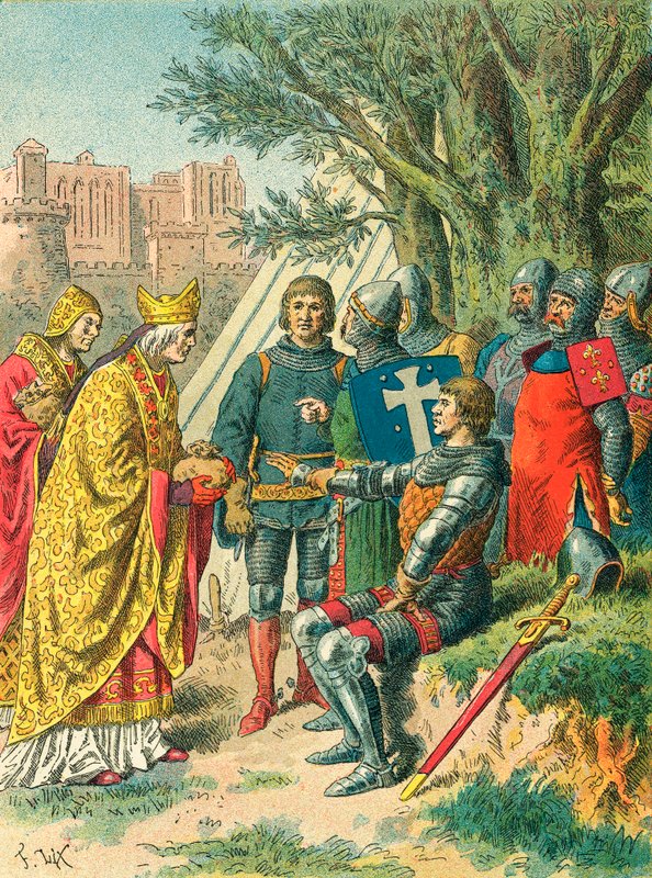 Bertrand du Guesclin ve papalık elçisi by Frederic Theodore Lix