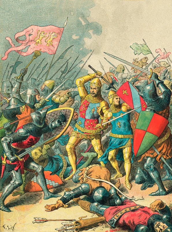 Poitiers savaşında Kral John by Frederic Theodore Lix