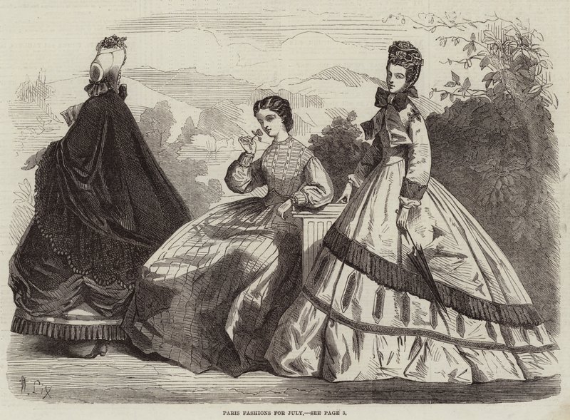 Temmuz ayı Paris Modası by Frederic Theodore Lix