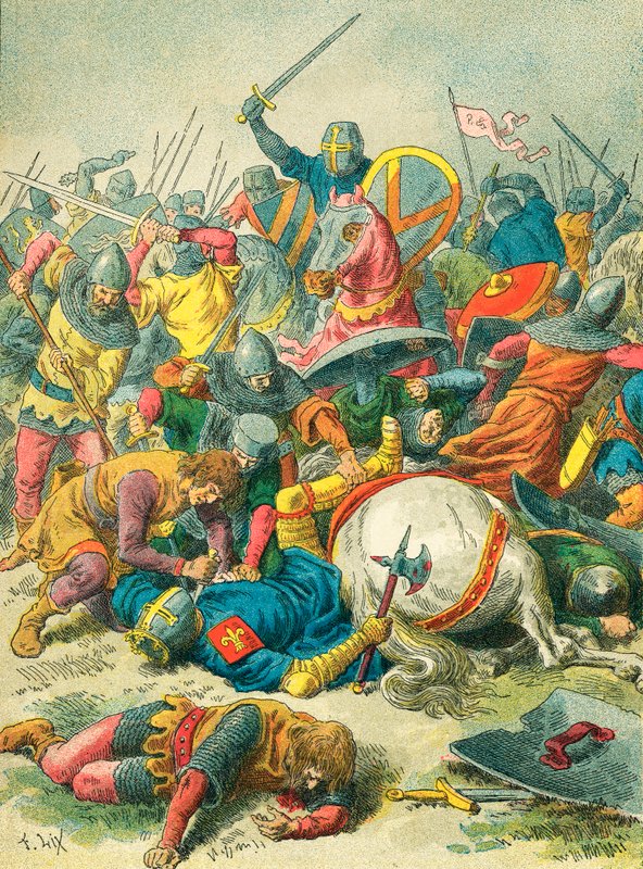 Bouvines savaşında Philip Augustus by Frederic Theodore Lix