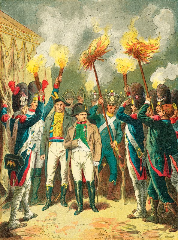 Austerlitz savaşının arifesinde by Frederic Theodore Lix