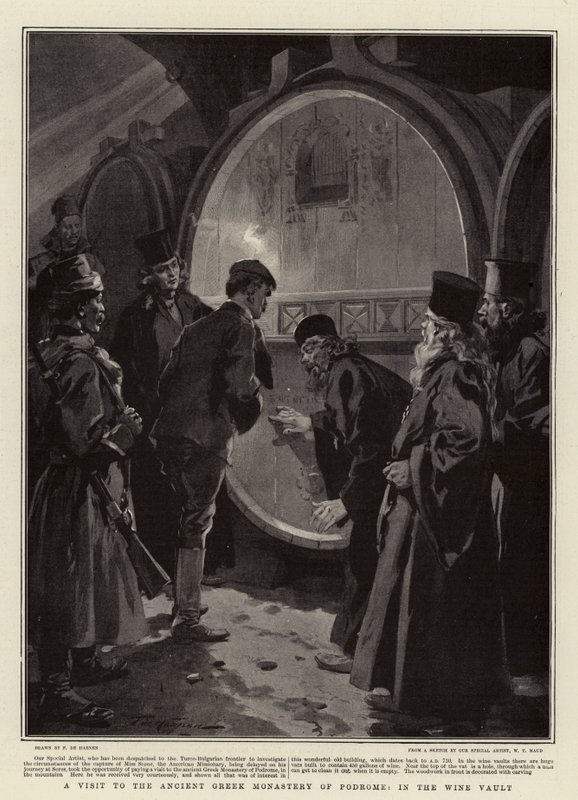 Şarap Kasasındaki Antik Yunan Podrome Manastırı Ziyareti by Frederic de Haenen