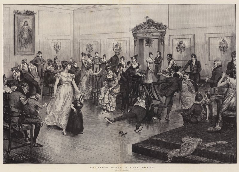 Noel Oyunları, Müzikli Sandalyeler by Frederick Barnard