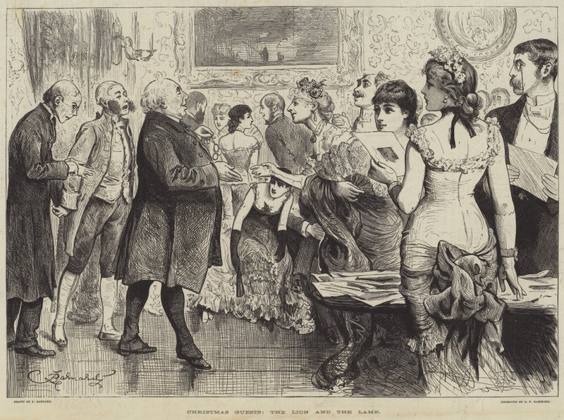 ಕ್ರಿಸ್ಮಸ್ ಅತಿಥಿಗಳು, ಲಯನ್ ಮತ್ತು ಲ್ಯಾಂಬ್ ಟರ್ಕ್ by Frederick Barnard