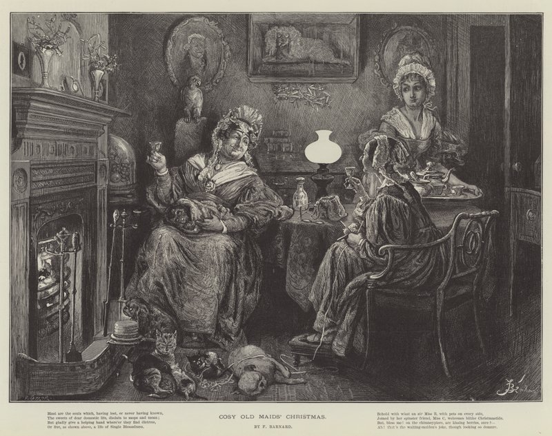 Rahat Yaşlı Hizmetçilerin Noeli by Frederick Barnard