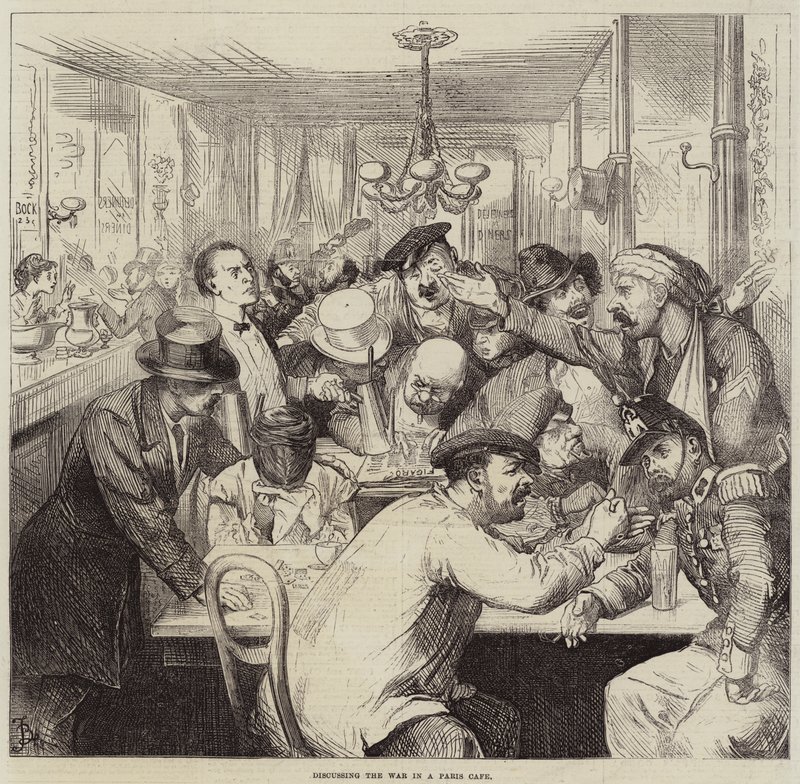 Paris Kafede Savaşı Tartışmak by Frederick Barnard