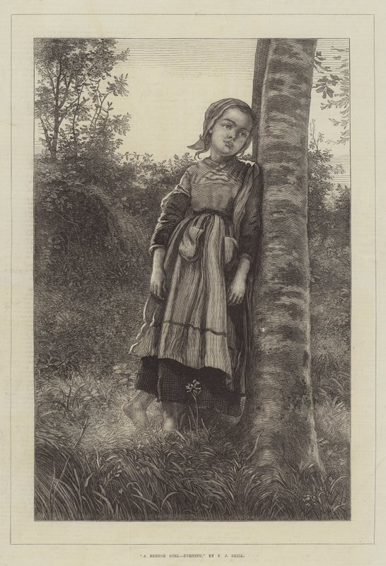 Bir Breton Kız, Akşam by Frederick John Skill