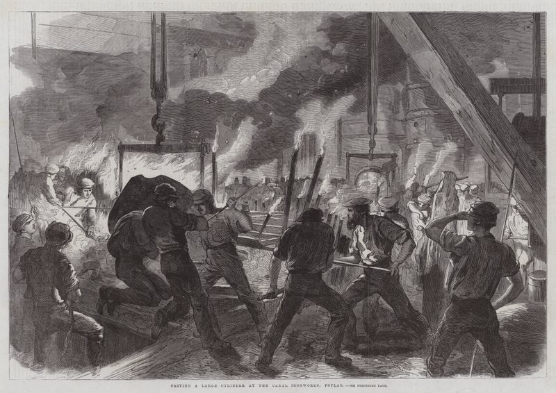 Kanal Demir Fabrikasında Büyük Silindir Dökümü, Kavak by Frederick John Skill