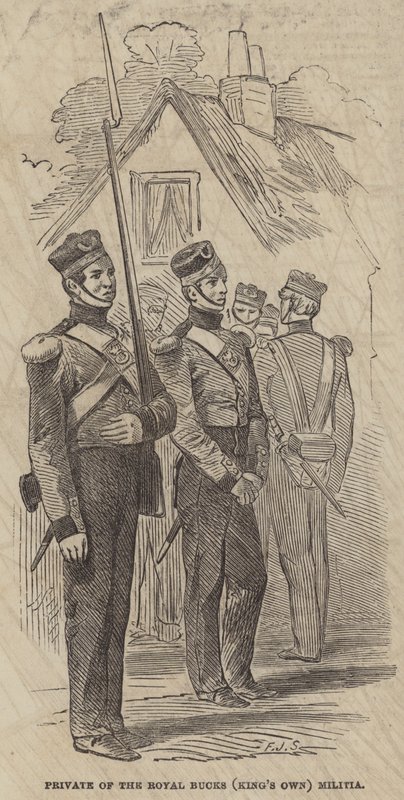 Royal Bucks (Kralın Kendi) Milislerinin Erleri by Frederick John Skill