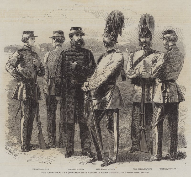 Gönüllü Muhafızlar (32. Middlesex), genellikle Six-Foot Corps olarak bilinir by Frederick John Skill