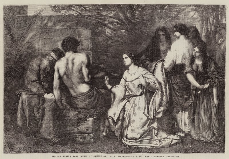 Delilah, Şimşon'dan Bağışlanma İstiyor by Frederick Richard Pickersgill