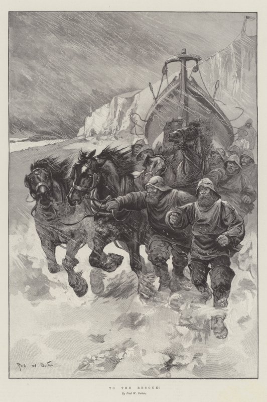 Kurtarmak için! by Frederick William Burton