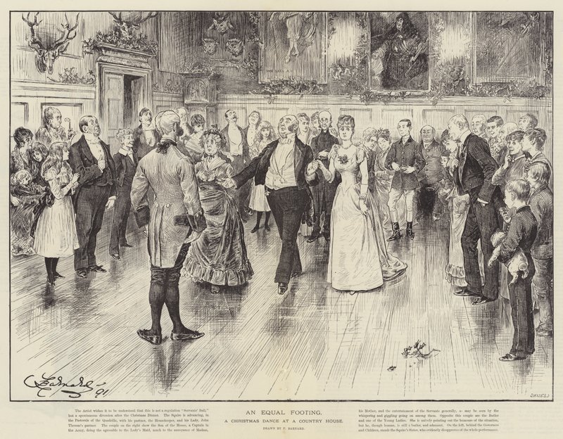 Eşit Ayak, Kır Evinde Noel Dansı by Frederick Barnard