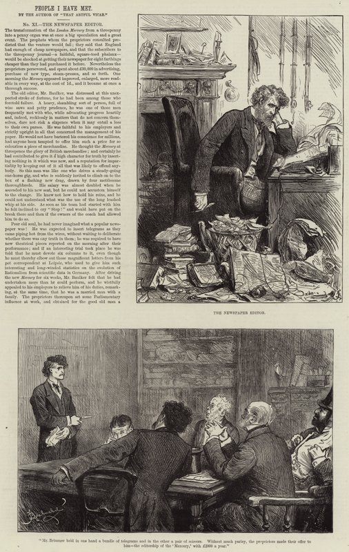 Tanıştığım İnsanlar, Gazete Editörü by Frederick Barnard
