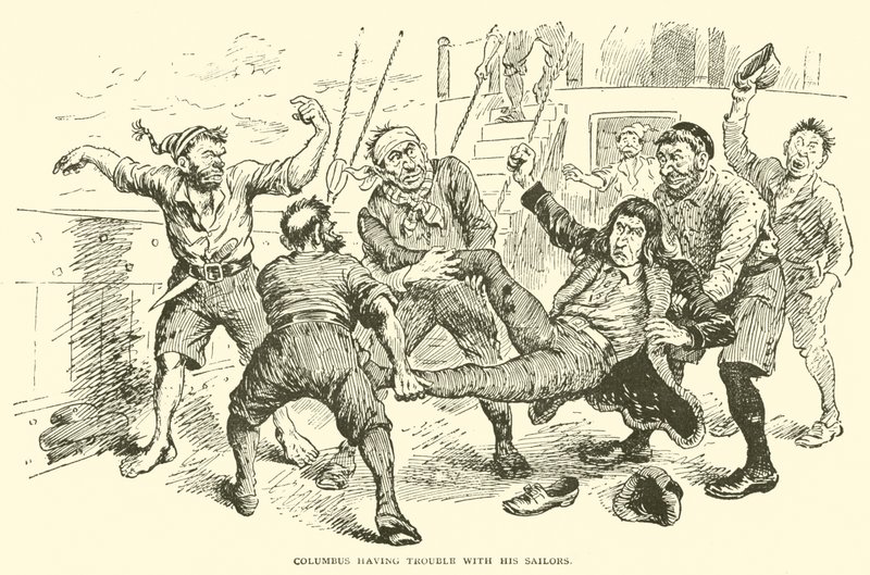 Kolomb denizcileriyle sorun yaşıyor by Frederick Burr Opper
