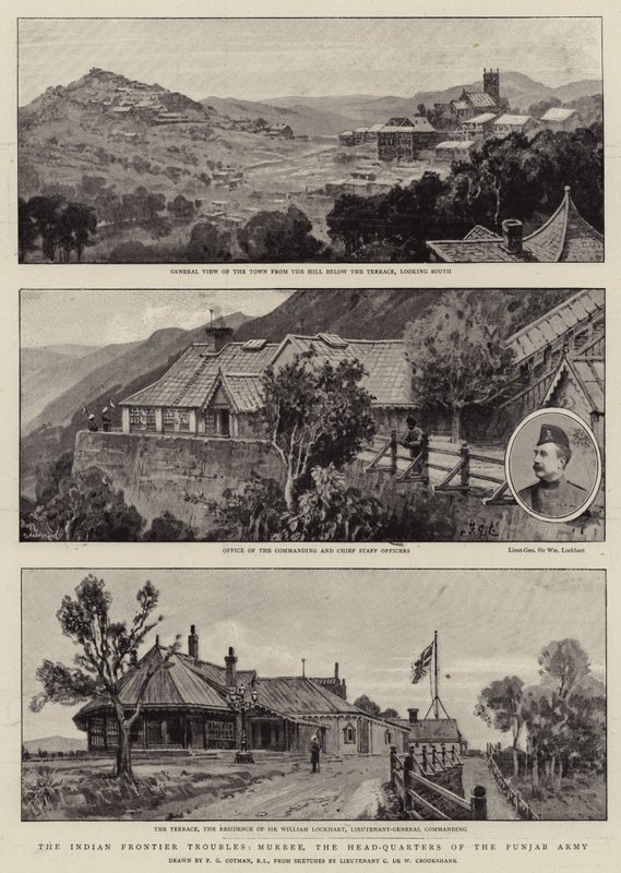 Hint Sınır Sorunları, Murree, Pencap Ordusu Karargahı by Frederick George Cotman