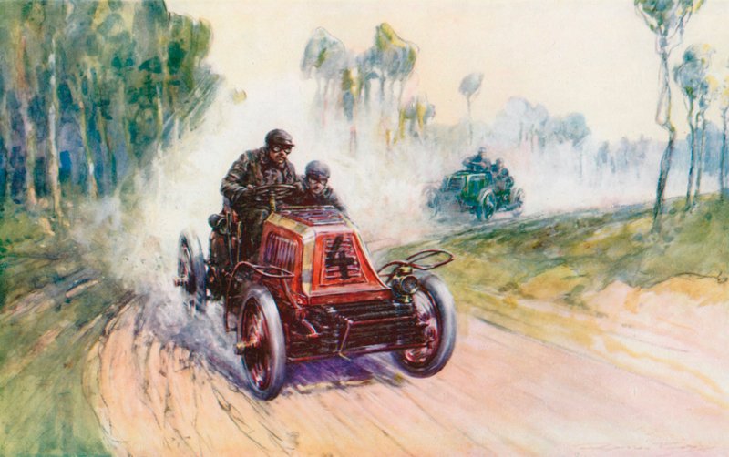Fournier, 1901 Paris-Berlin yarışında, günün önde gelen markası Panhard