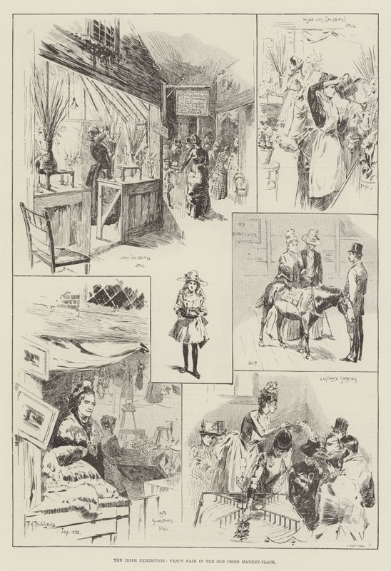 İrlanda Sergisi, Eski İrlanda Pazar Yerinde Fantezi Fuarı by Frederick Henry Townsend