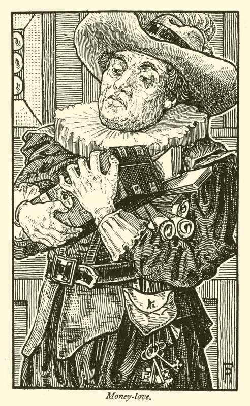 Para aşkı (gravür) by Frederick Hurten Rhead