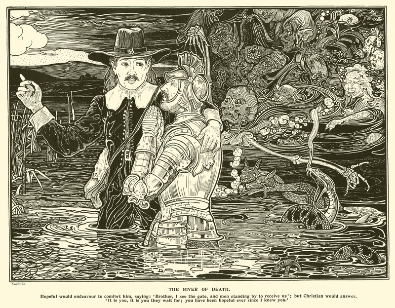Ölüm Nehri (gravür) by Frederick Hurten Rhead