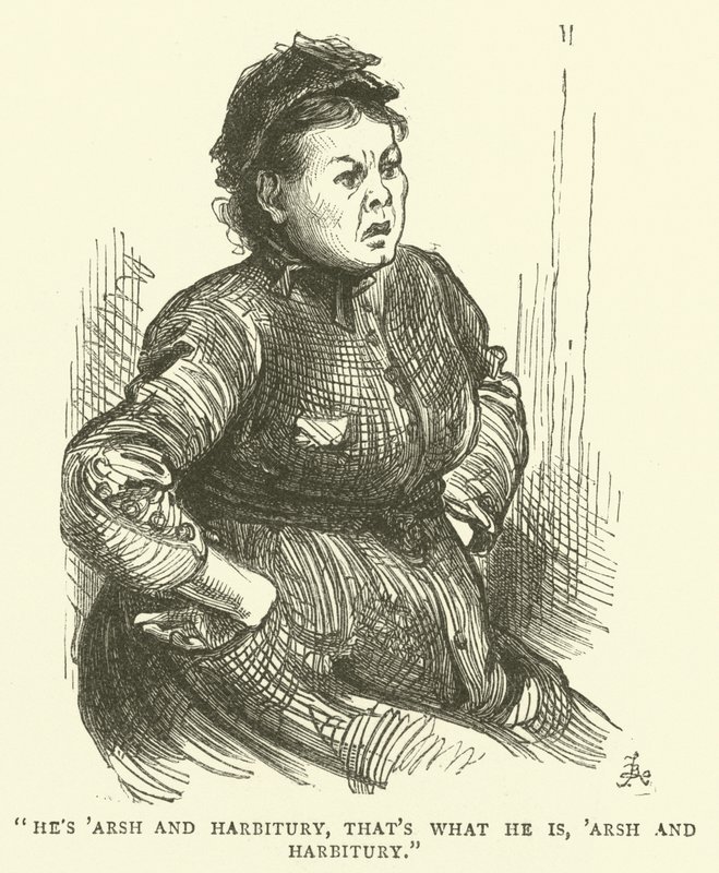 Oğlunu okula gönderememesi nedeniyle bir Okul Kurulu yetkilisi ile toplantıya çağrıldığı için kızgın bir kadın by Frederick L. Bernard