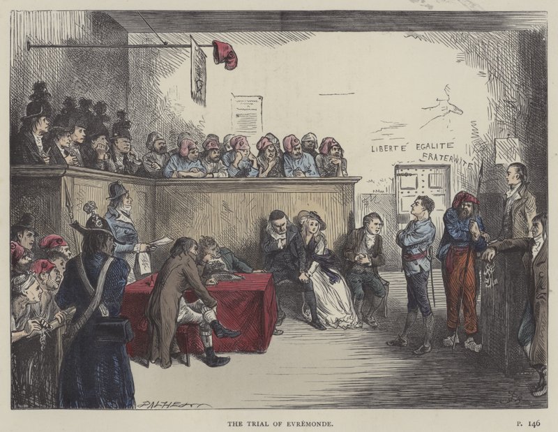 İki Şehrin Hikayesi için İllüstrasyon by Frederick L. Bernard