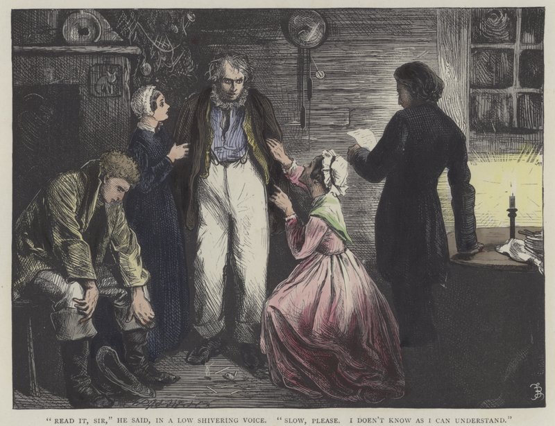 David Copperfield için İllüstrasyon by Frederick L. Bernard
