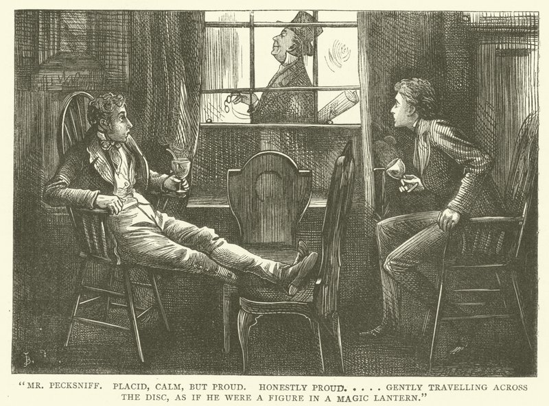 Martin Chuzzlewit için illüstrasyon by Frederick L. Bernard