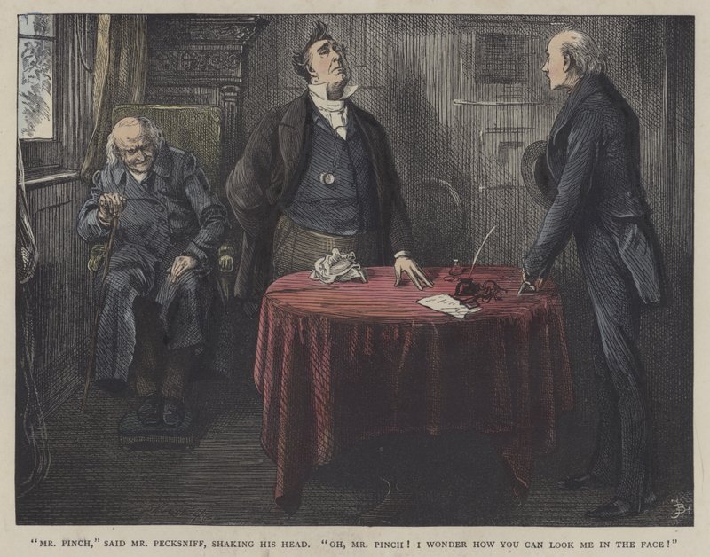 Martin Chuzzlewit için illüstrasyon by Frederick L. Bernard