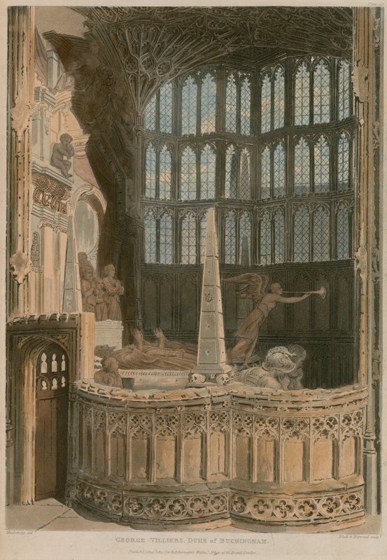 George Villiers Anıtı, Buckingham Dükü, Westminster Abbey, Londra by Frederick Mackenzie